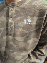 迷彩熱力亨利脖子L/S T卹