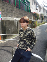 迷彩熱力亨利脖子L/S T卹