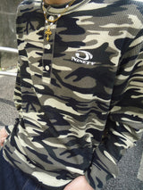 迷彩熱力亨利脖子L/S T卹