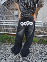 9090 OG Logo Painted Denim Pants