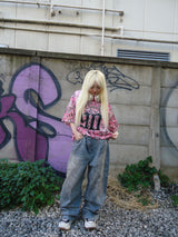 9090 OG Logo Painted Denim Pants