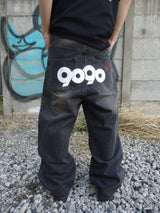 9090 OG Logo Painted Denim Pants