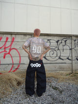 9090 OG Logo Painted Denim Pants