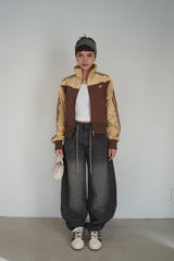 切換天鹅绒运动夹克