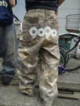 9090 OG Logo Painted Denim Pants