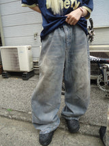 9090 OG Logo Painted Denim Pants