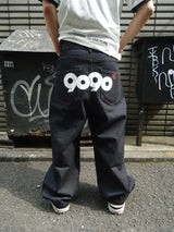 9090 OG Logo Painted Denim Pants