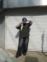 9090 OG Logo Painted Denim Pants