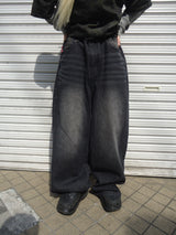 9090 OG Logo Painted Denim Pants