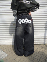 9090 OG Logo Painted Denim Pants