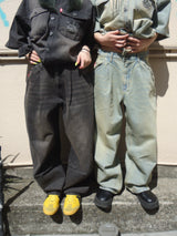 King Logo Buggy Denim Pants