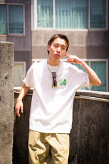 頭部電話泡沫打印T卹