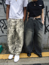 Double Knee Ballon Denim Pants