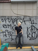 Double Knee Ballon Denim Pants