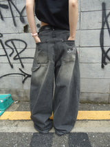 Double Knee Ballon Denim Pants