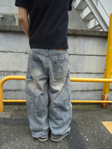 Double Knee Ballon Denim Pants