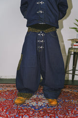 Rigid denim fireman pants