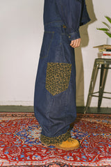 Rigid denim fireman pants