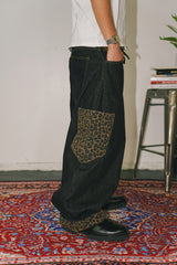Rigid denim fireman pants