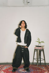 Rigid denim fireman pants