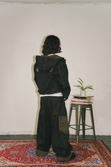 Rigid denim fireman pants