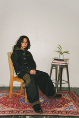 Rigid denim fireman pants