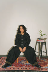 Rigid denim fireman pants