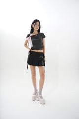 Lace Ribbon PLEATED SKIRT