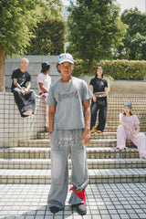 tribal logo double knee sweatpants