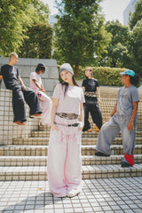 tribal logo double knee sweatpants