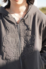 이중 지퍼 까마귀