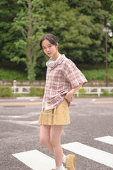 ombre檢查襯衫半袖