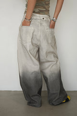 gradation double knee denim