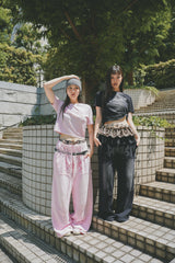 tribal logo double knee sweatpants