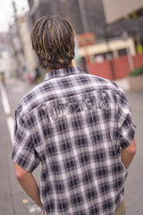 ombre檢查襯衫半袖