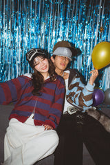 Boxy ruler assorted zip hoodie