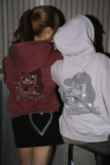 CMT ruler rhinestone zip hoodie