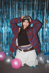 Boxy ruler assorted zip hoodie