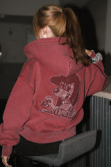 CMT ruler rhinestone zip hoodie