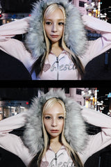 我愛最好的朋友毛絨拉鍊連帽衫