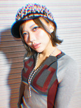 V넥 슬림 넘버드 티