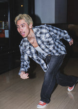 西方漸變止回襯衫