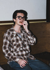 西方漸變止回襯衫