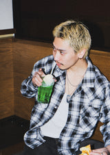 西方漸變止回襯衫