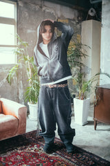 Cross ruler zip hoodie