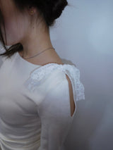 Lace ribbon tops(Knit tops)