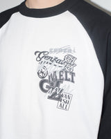 Genzai拼貼Raglan LS T卹