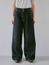 Laceup Wide Baggy Sailor Denim