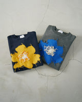 Inside-Out Flower Motif Cotton Sweater