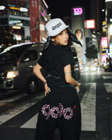 90 Logo Girl Short Sleeve Zip Hoodie
